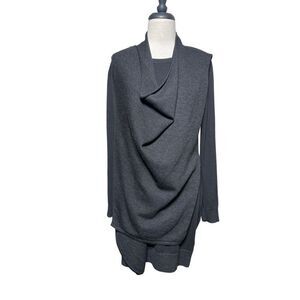 ALLSAINTS Drina Dress Long Sleeve Asymmetrical Mini Dress Size 4